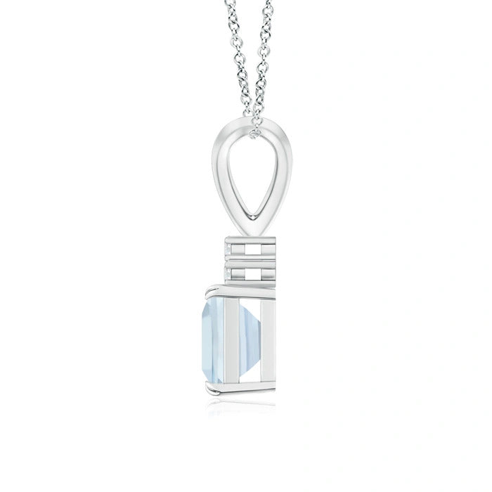 Aquamarine & Diamond Pendant