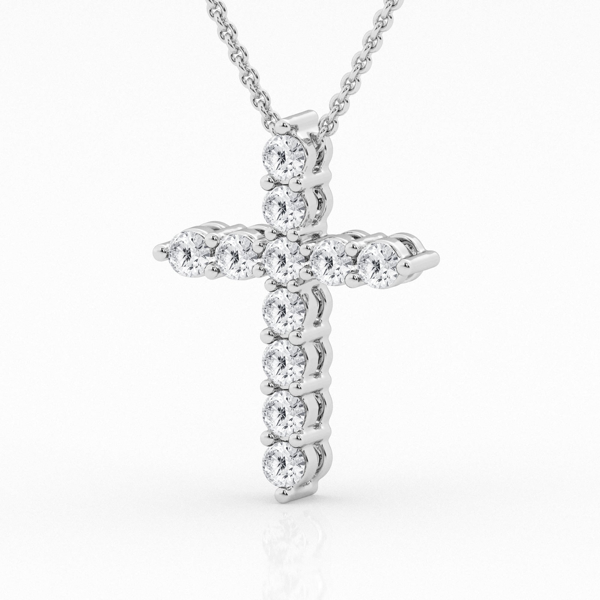 Lab Grown Diamond Cross Necklace