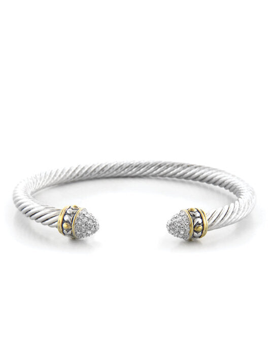John Medeiros Pave Briolette Wire Cuff Bracelet - B2947-AF00