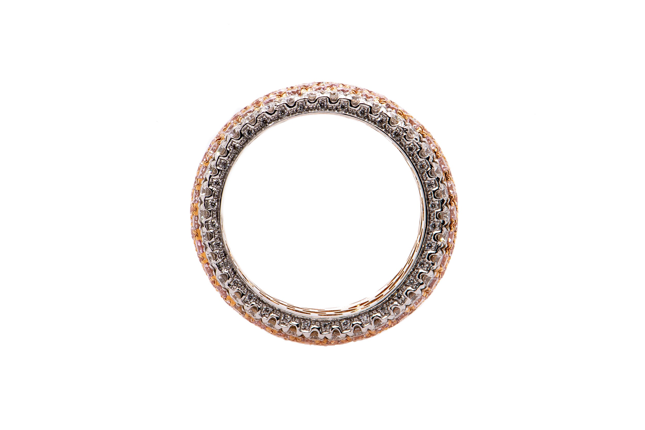 The Unique Collection: Natural Pink and White Diamond Eternity Band