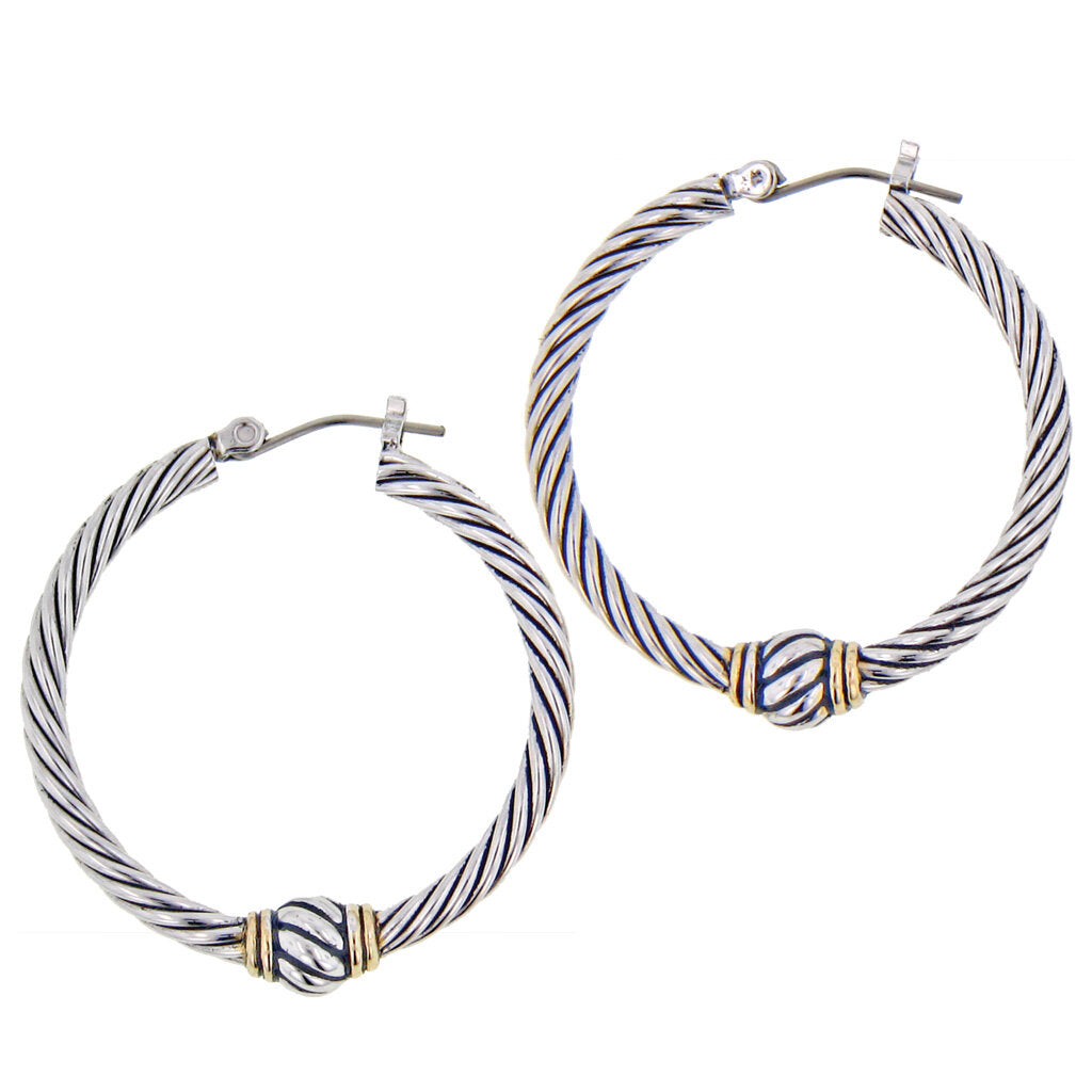 John Medeiros Twisted Wire Hoop Earring - G2775-A000