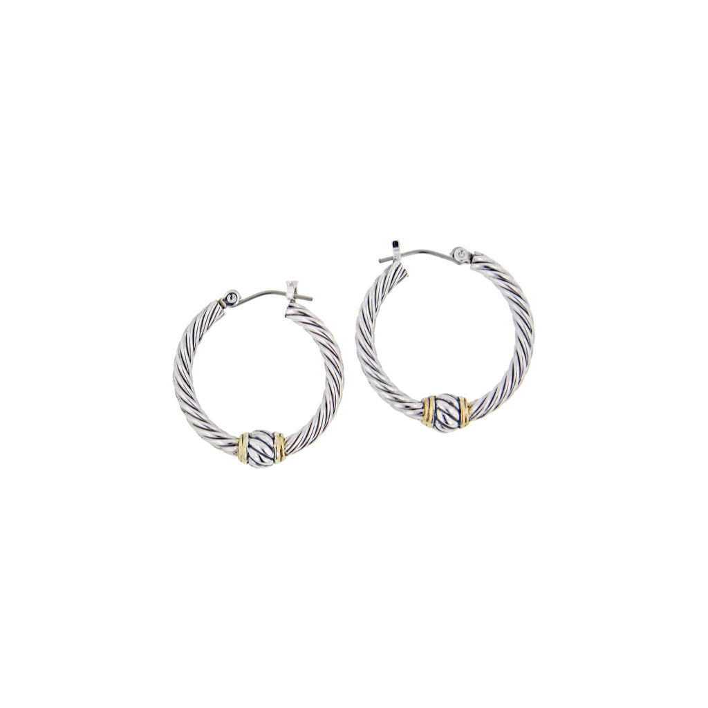 John Medeiros Small Twisted Wire Hoops - G2936-A000