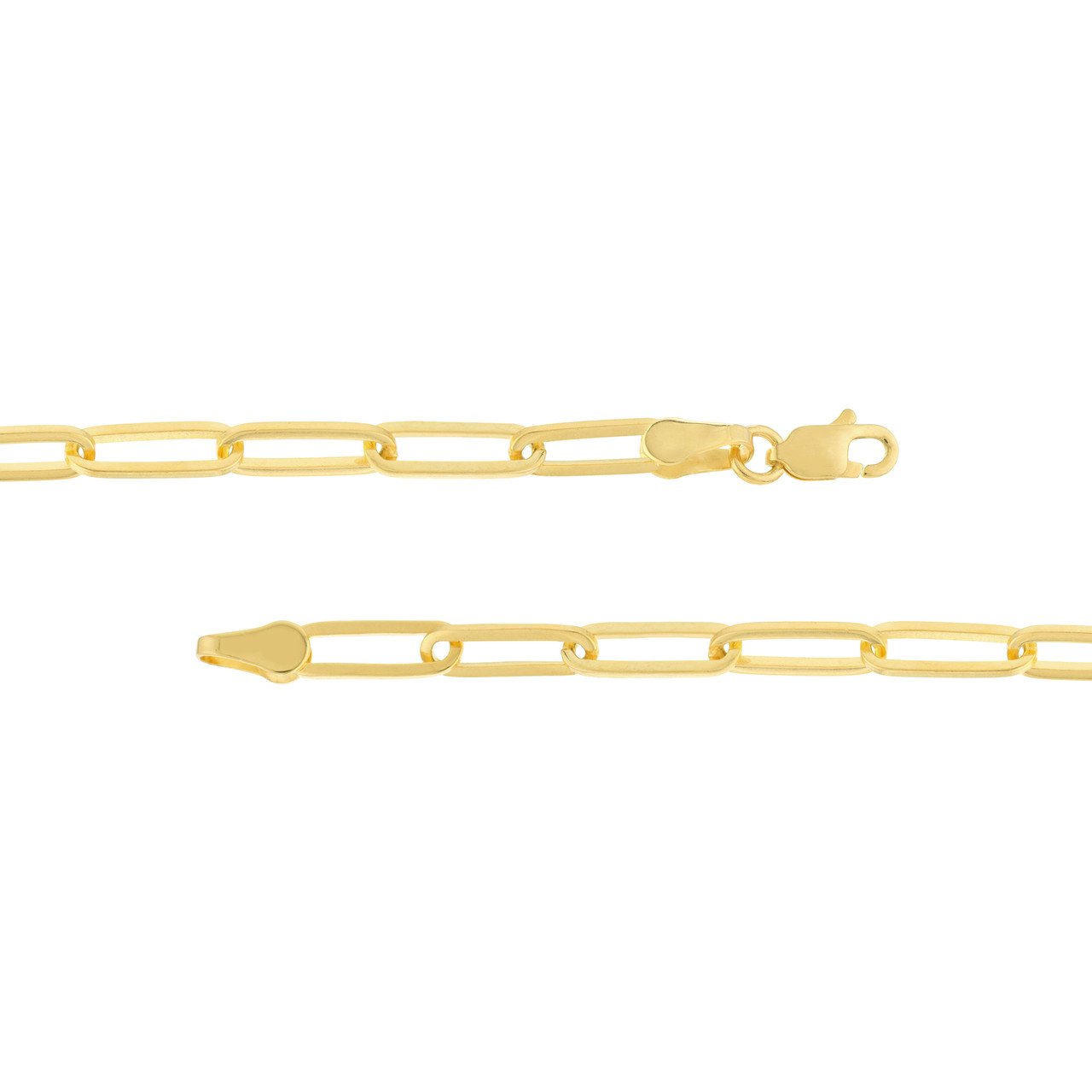 14K Yellow Gold Coin Bracelet on Paperclip Style Bracelet