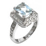 Emerald cut Aquamarine and Diamond ring - Hannoush Jewelers | Silva Family Franchises