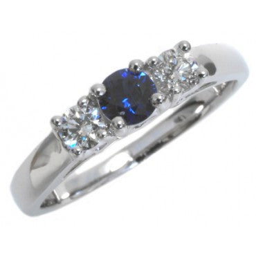 Sapphire and Diamond 3-stone ring