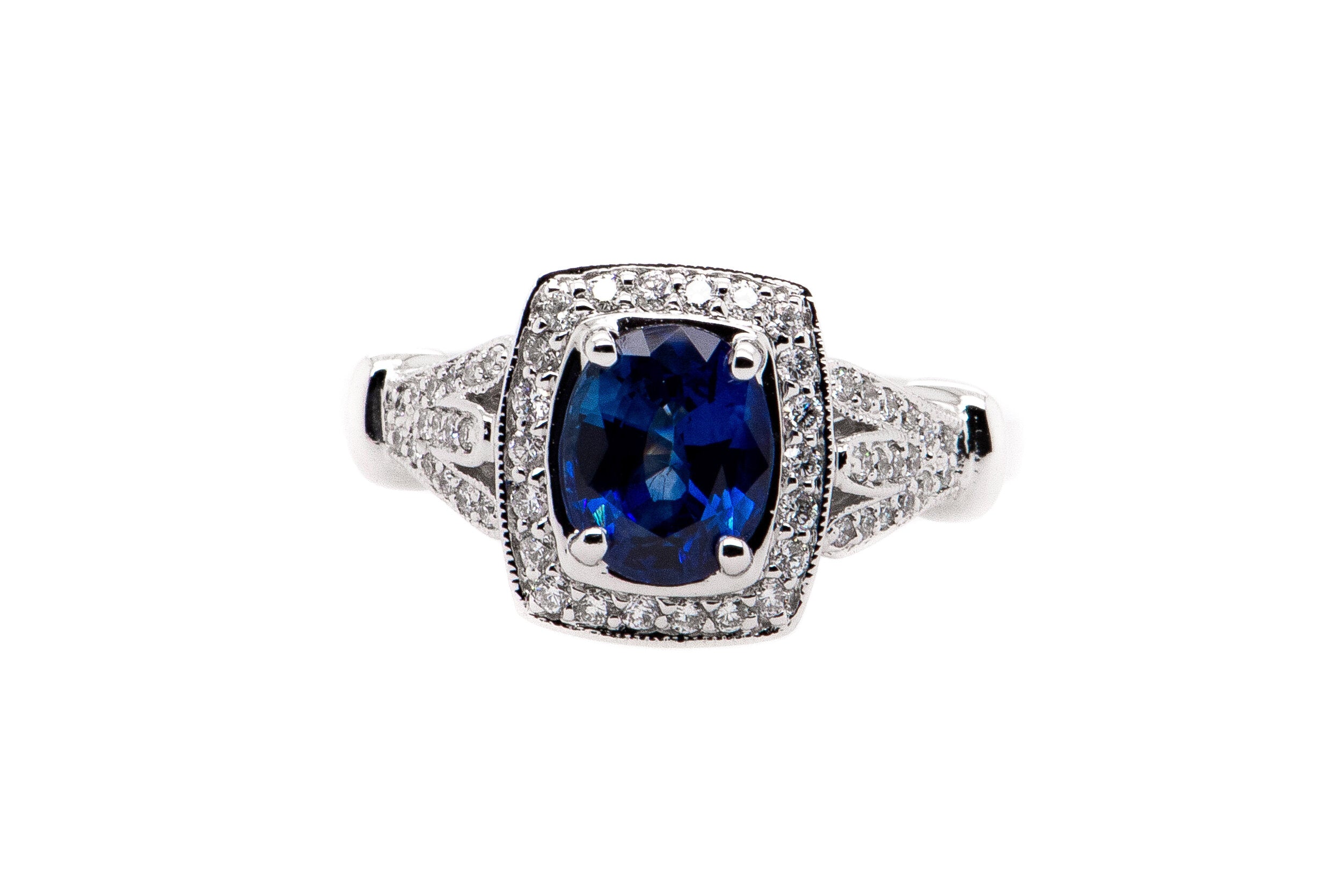 Custom Sapphire and Diamond Ring
