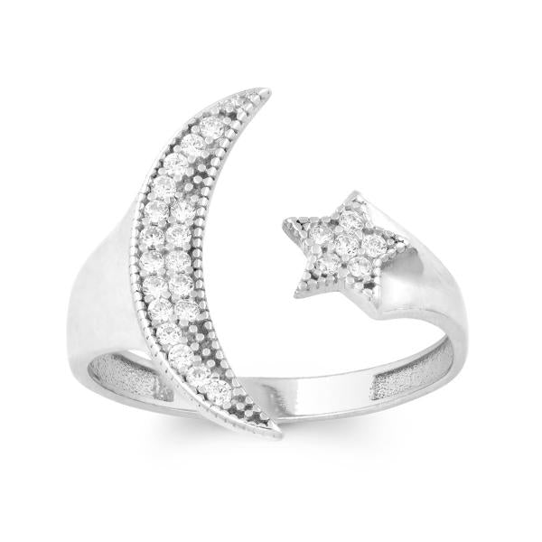 CZ MOON AND STAR RING - Hannoush Jewelers | Silva Family Franchises