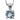 Round Aquamarine solitaire pendant