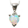 Heart shaped Opal and Diamond pendant - Hannoush Jewelers | Silva Family Franchises