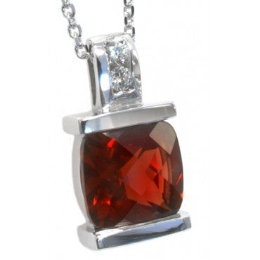 Garnet and Diamond pendant