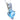 Heart shaped Blue Topaz and Diamond pendant