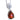Pear shaped Garnet and Diamond pendant