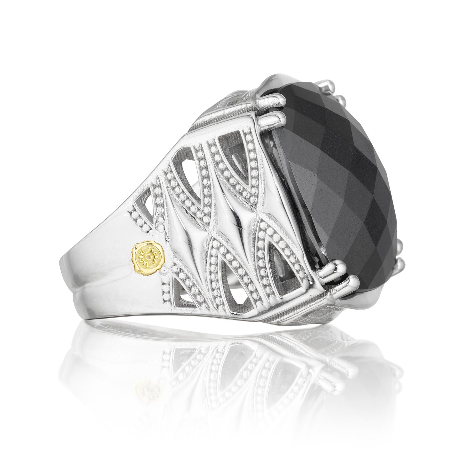 TACORI Bold Woven Crescent Ring featuring Hematite Ref# SR13132