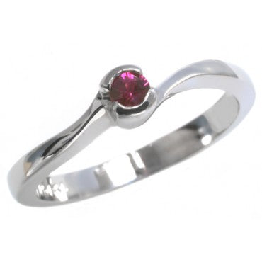 Ruby solitaire ring