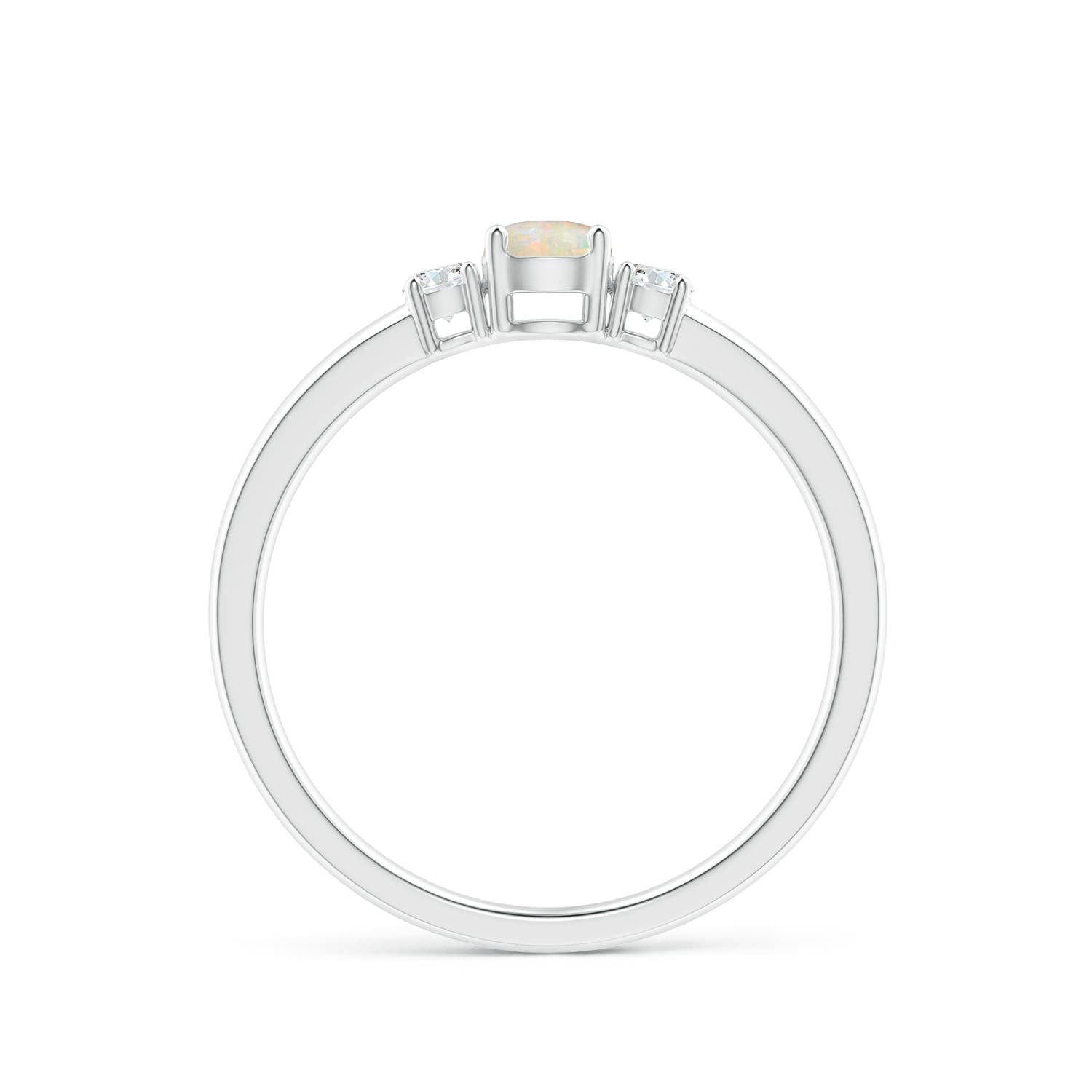 Round Opal and Diamond ring - Hannoush Jewelers | Silva Family Franchises