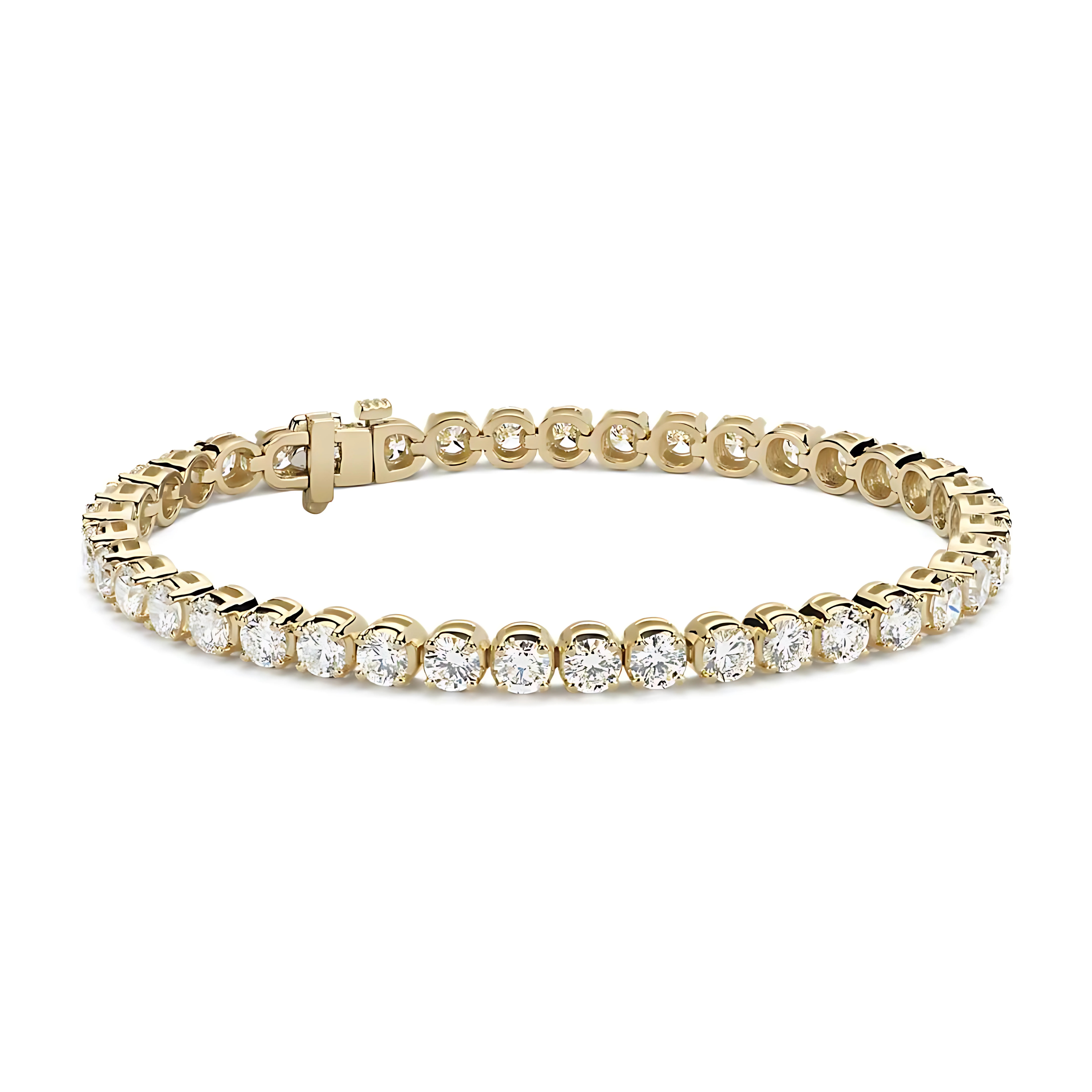 14K Round Diamond Tennis Bracelet