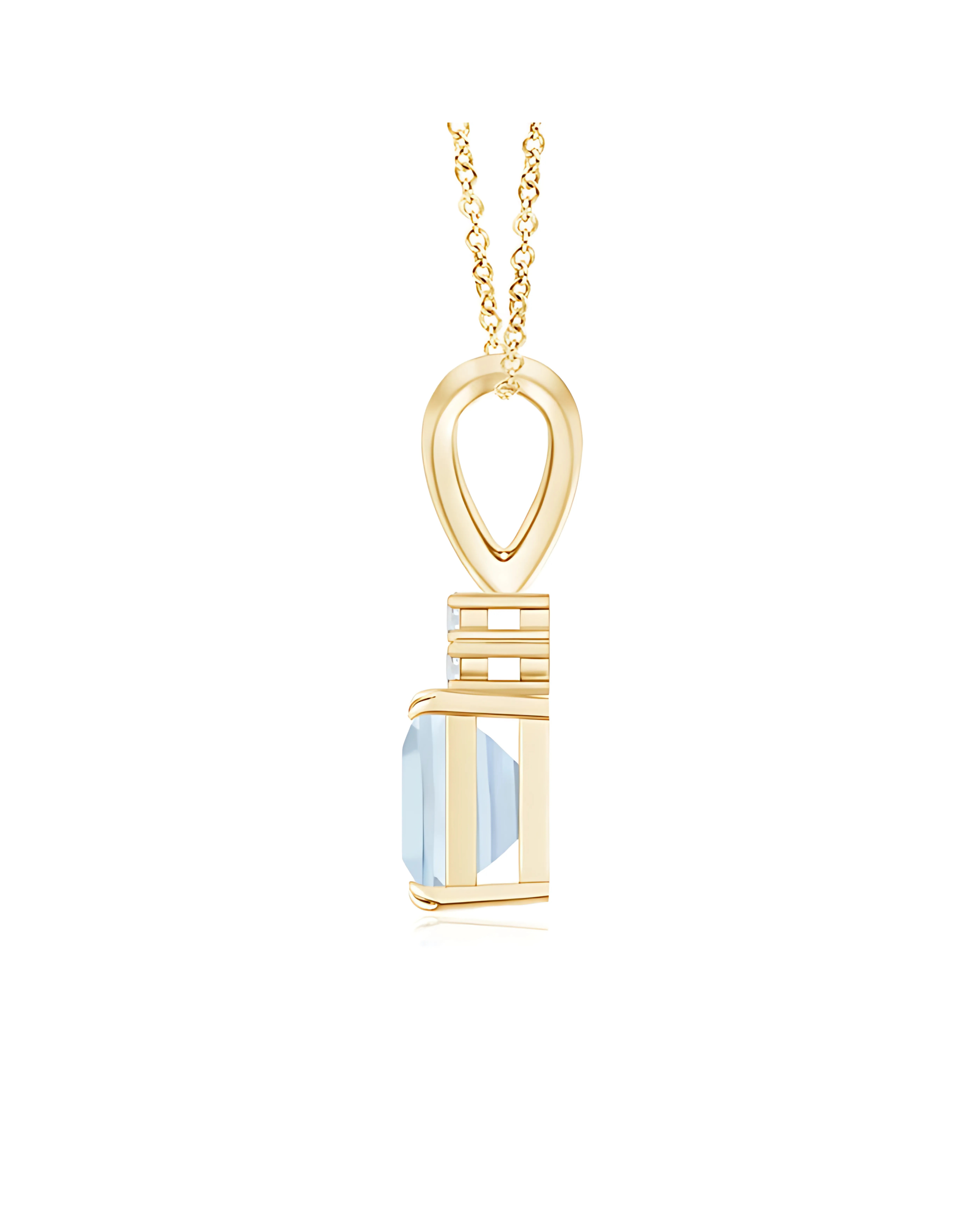 Aquamarine & Diamond Pendant