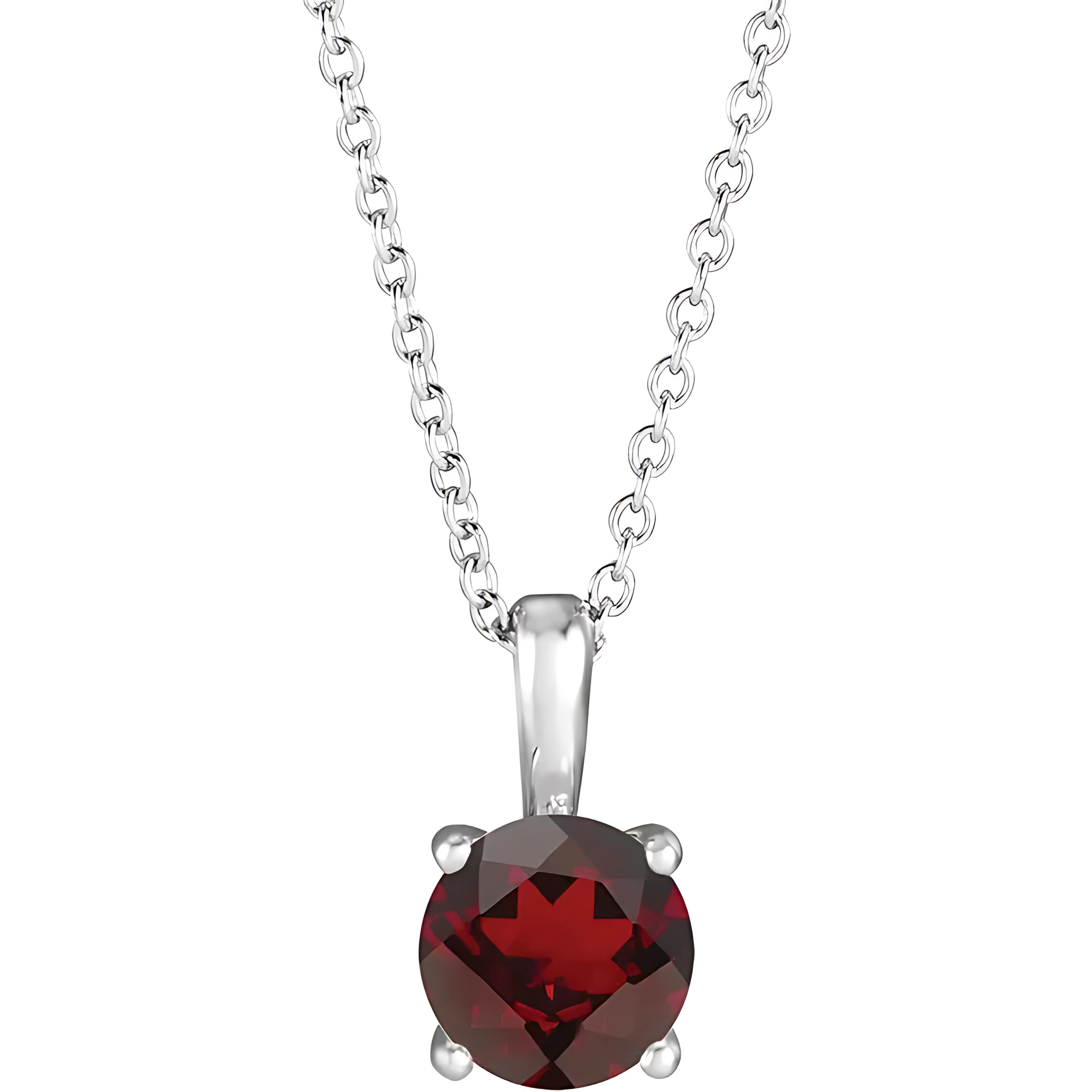 Garnet Solitaire Pendant