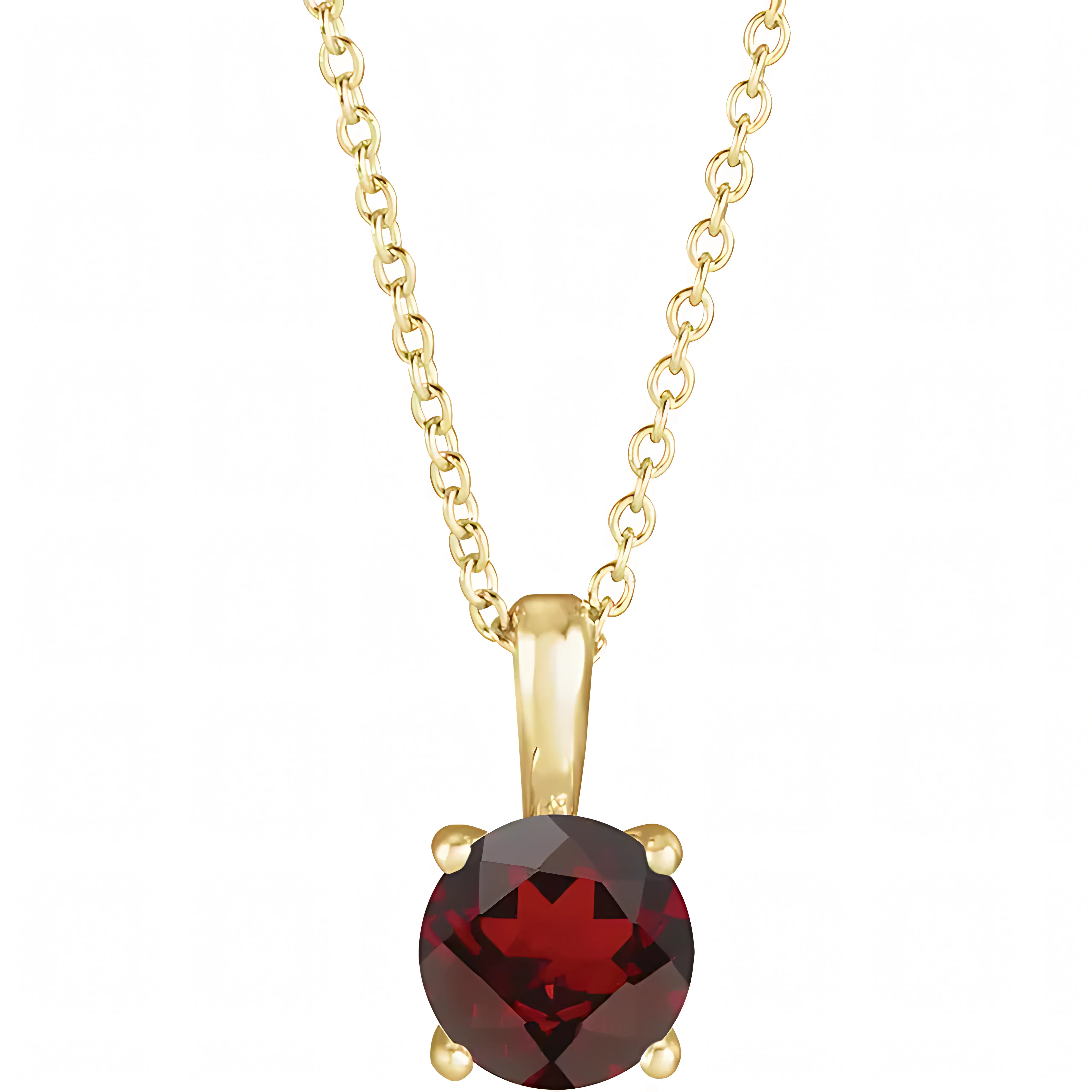 Garnet Solitaire Pendant