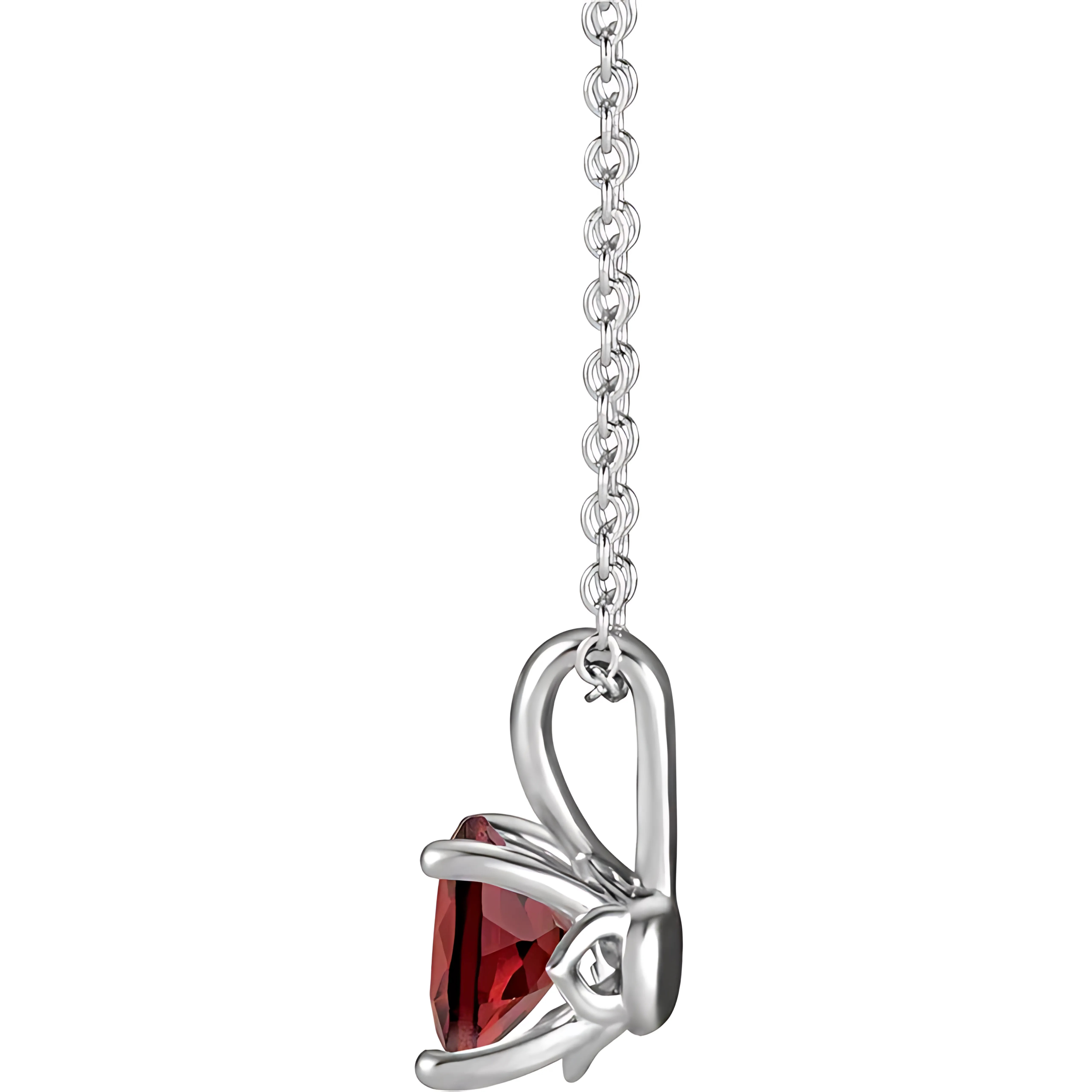 Garnet Solitaire Pendant