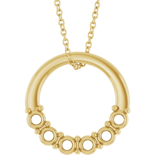Circle Birthstone Necklace