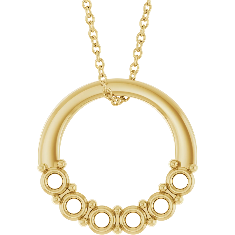 Circle Birthstone Necklace