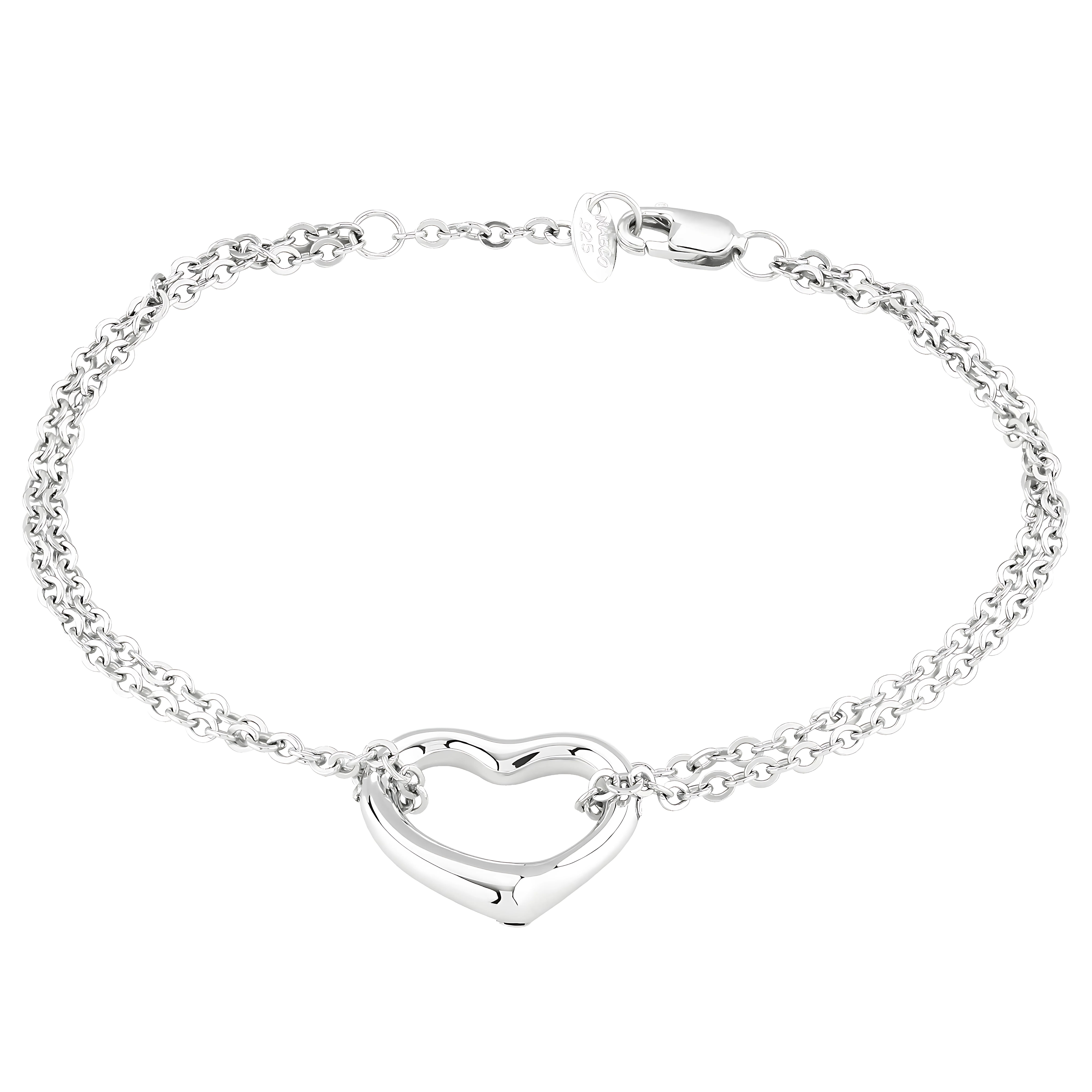 14K Karat Open Heart Bracelet