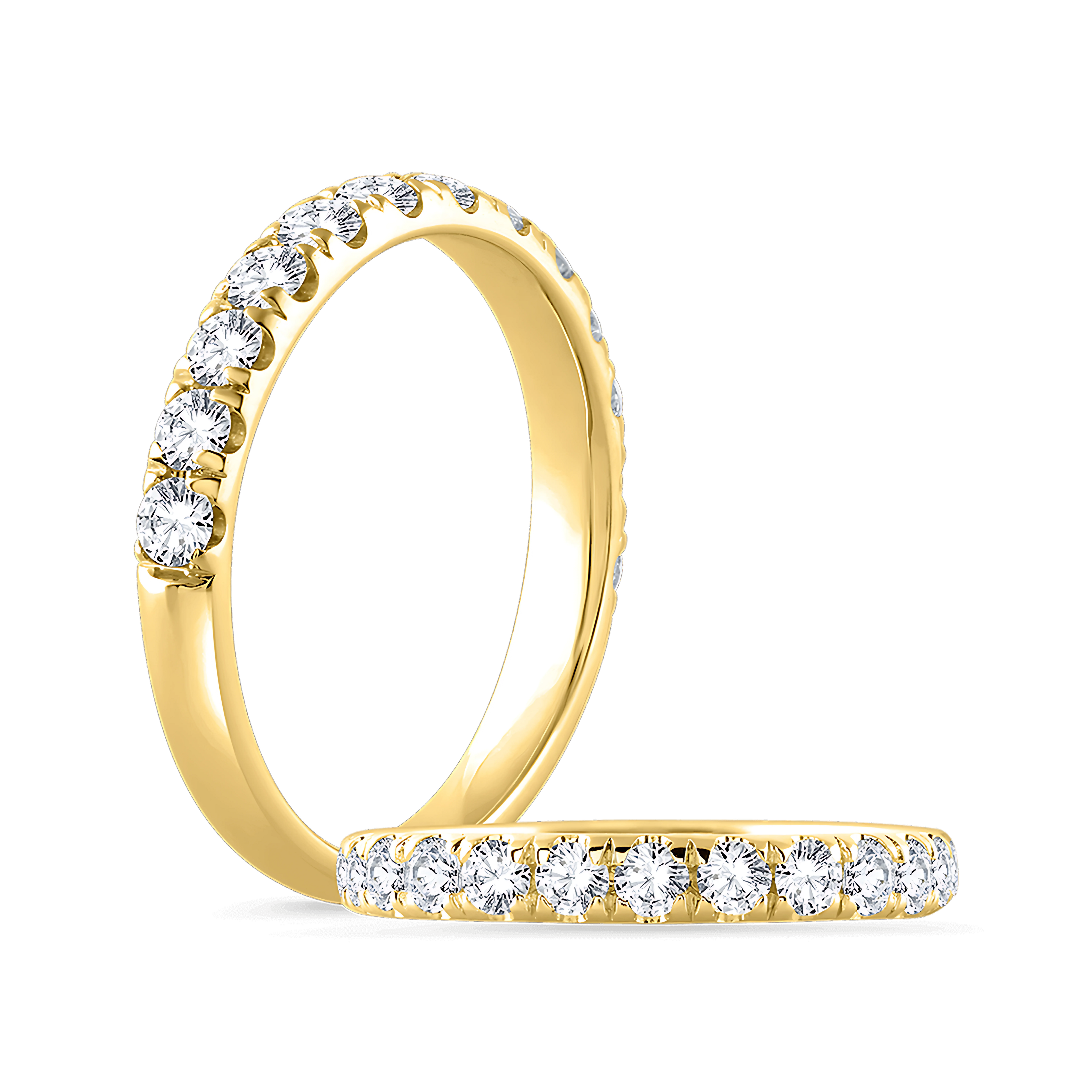 14 Karat Round Diamond Wedding Band