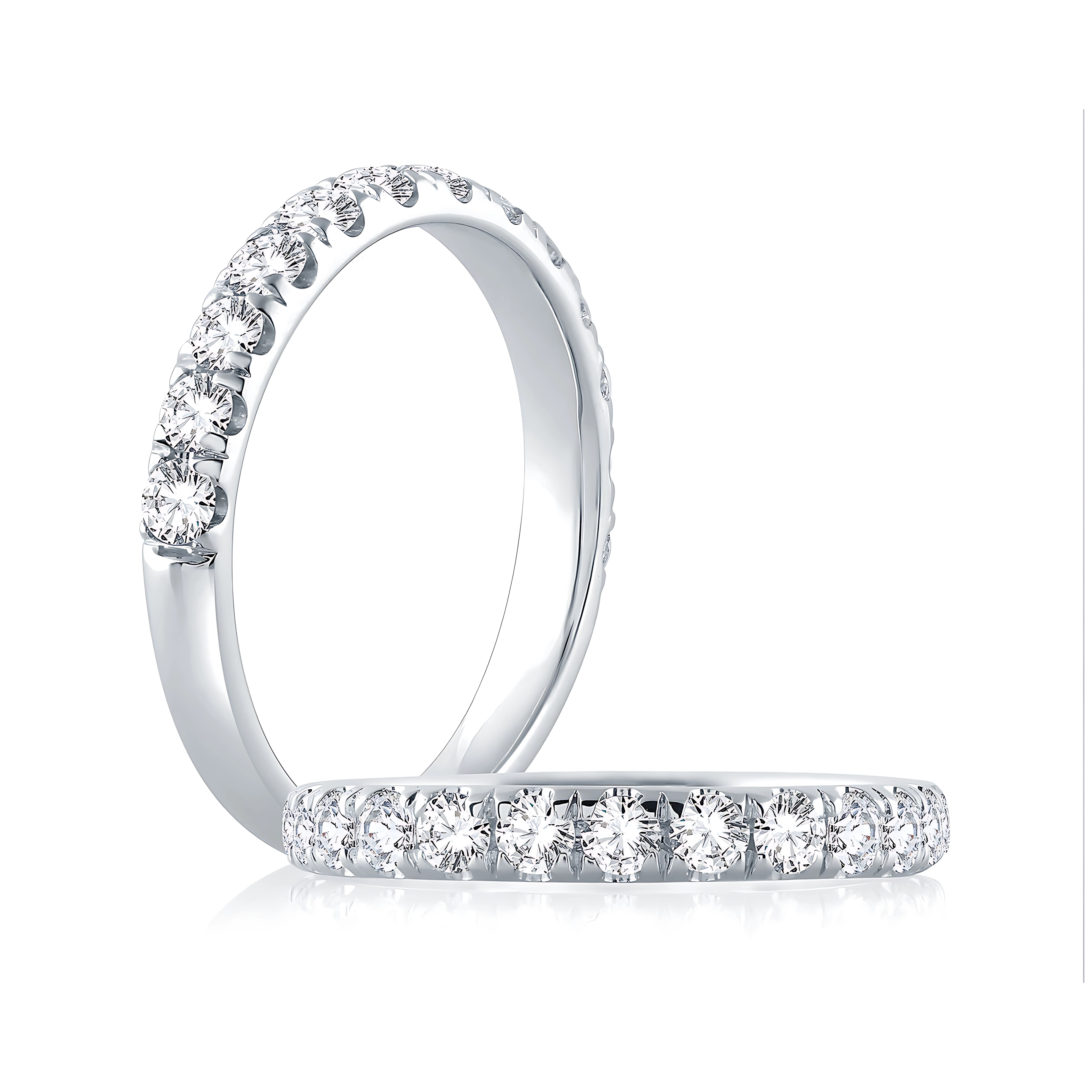 14 Karat Round Diamond Wedding Band