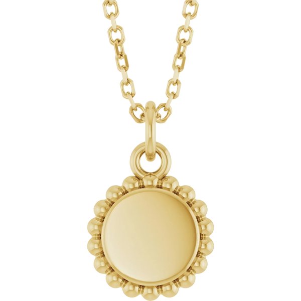 Engraved Letter Pendant