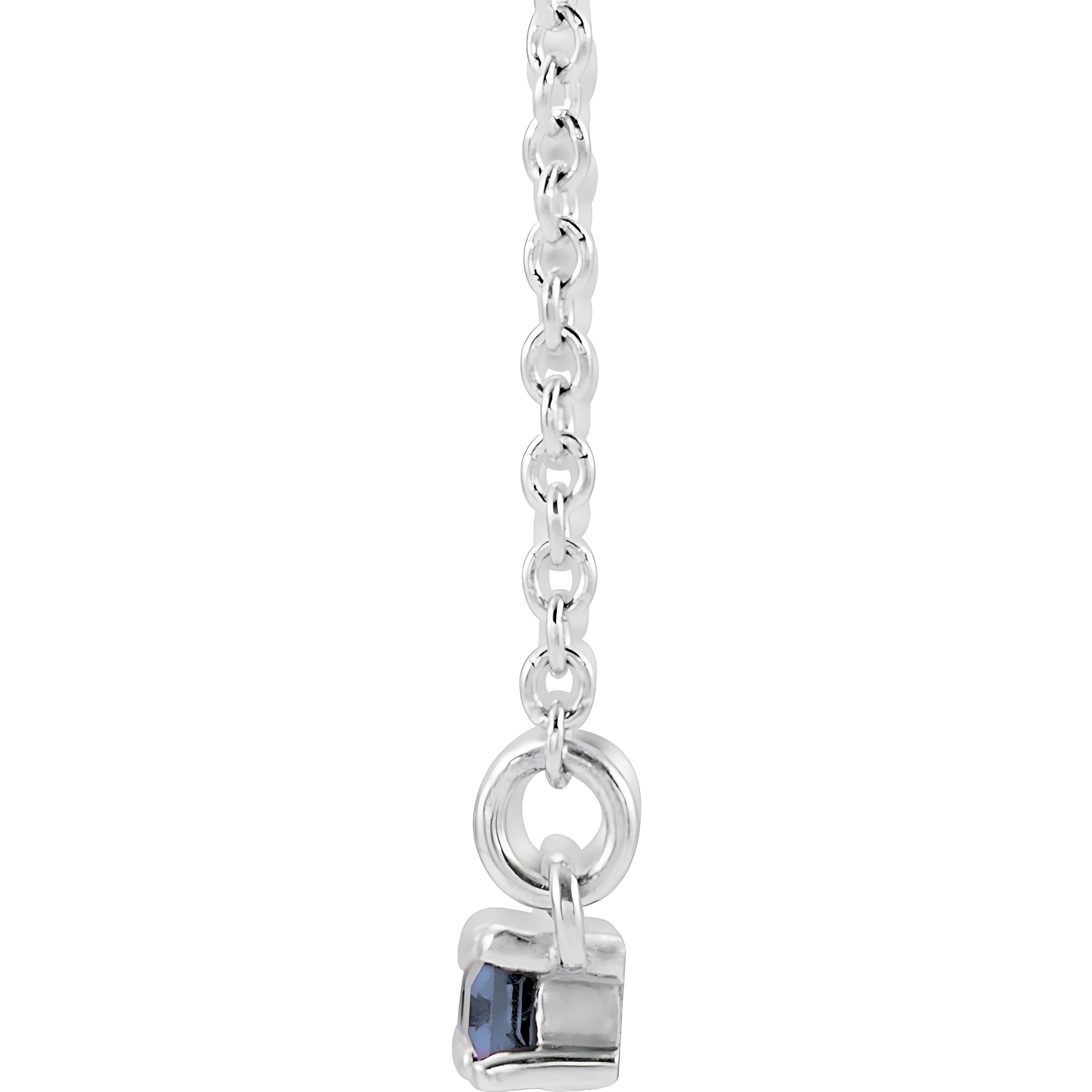 Tanzanite & Diamond Bar Necklace