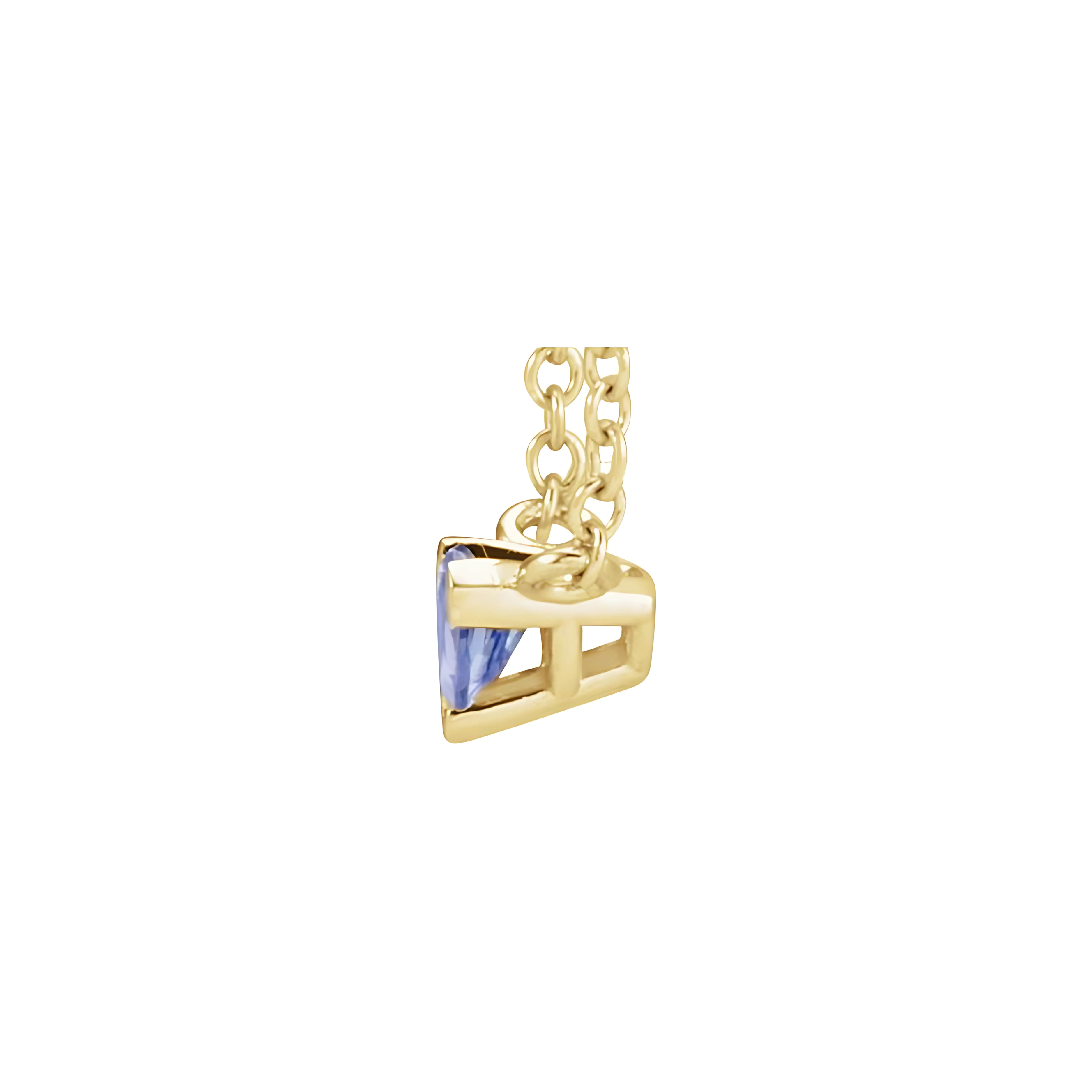 Tanzanite Trillion Solitaire Necklace