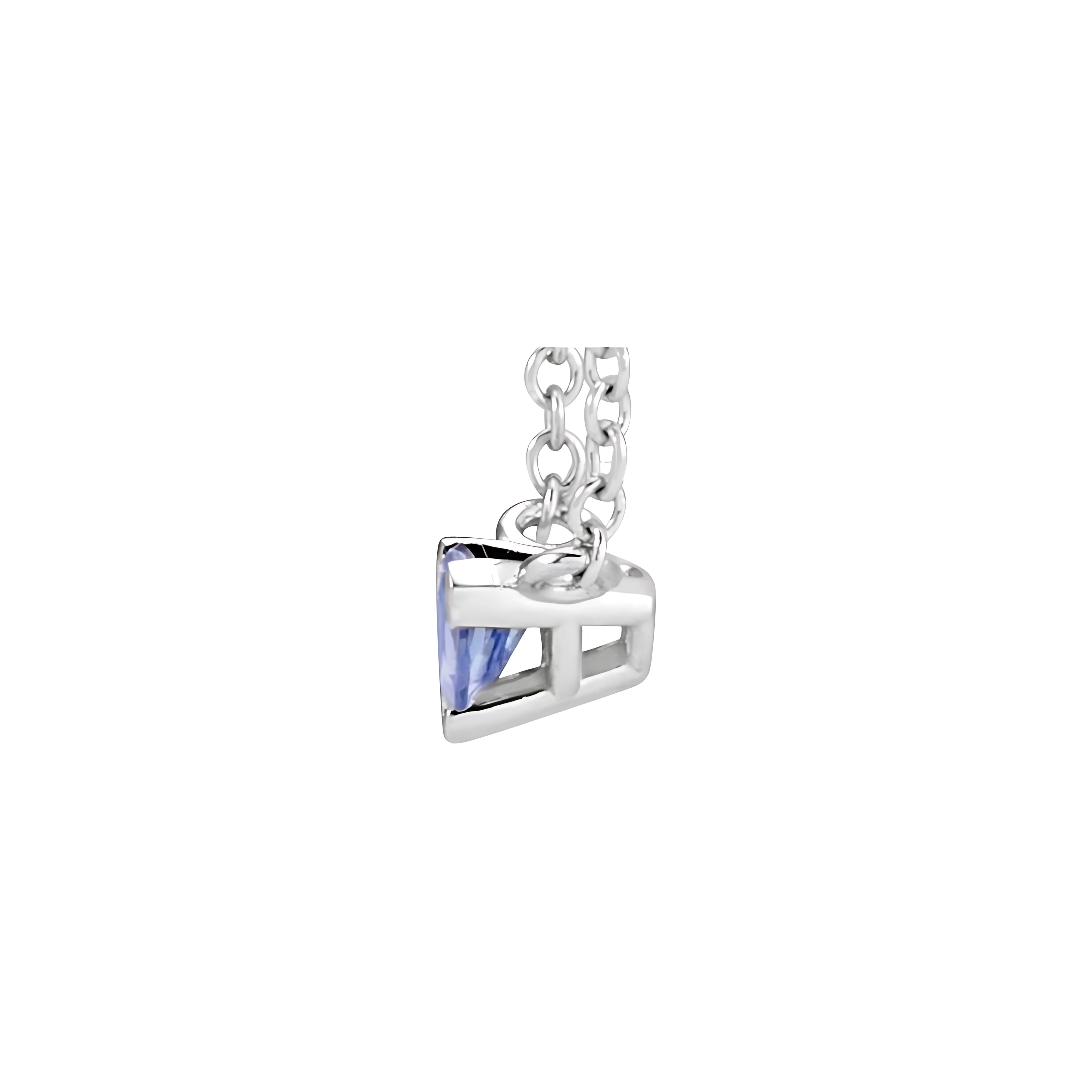 Tanzanite Trillion Solitaire Necklace