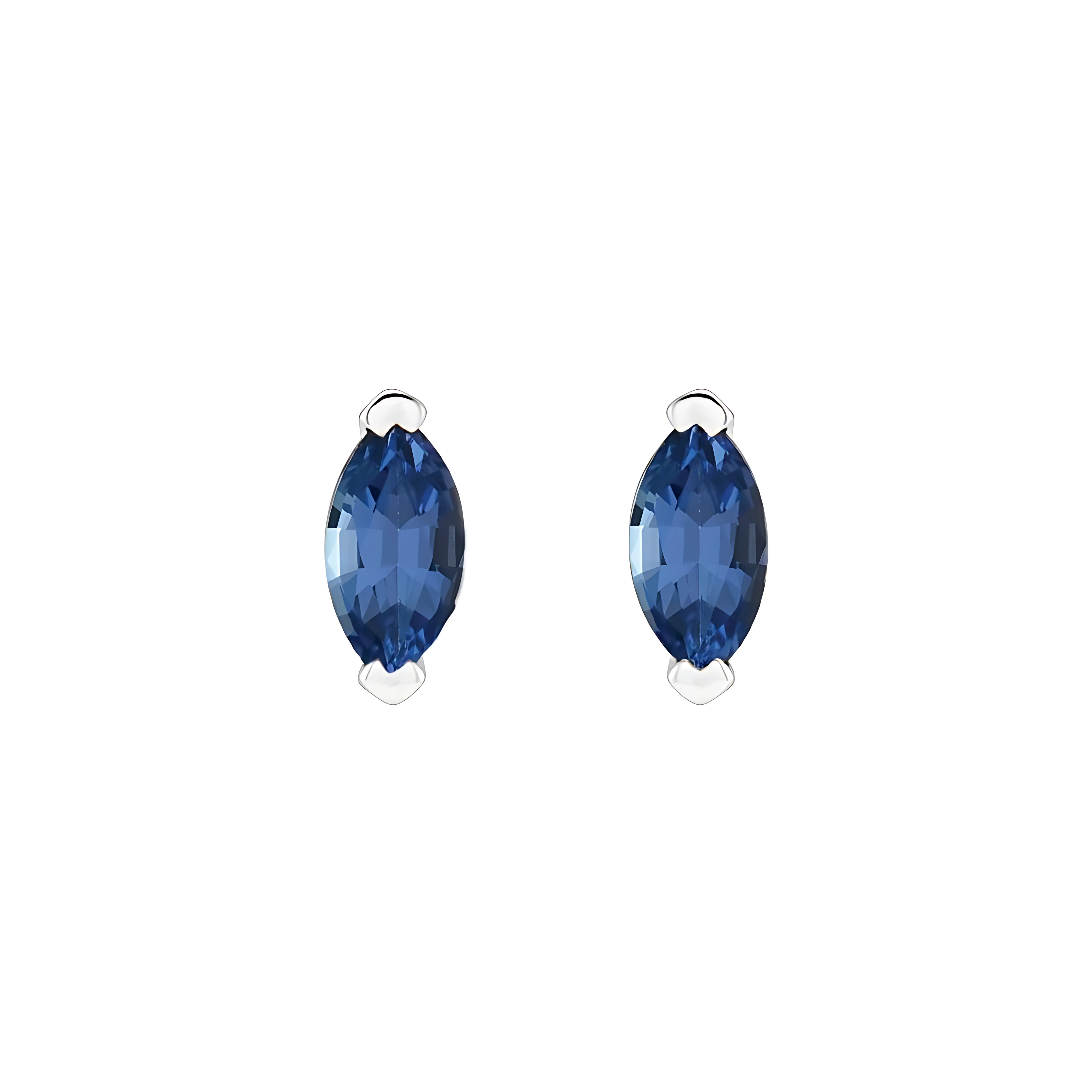 Sapphire Marquise Stud Earrings