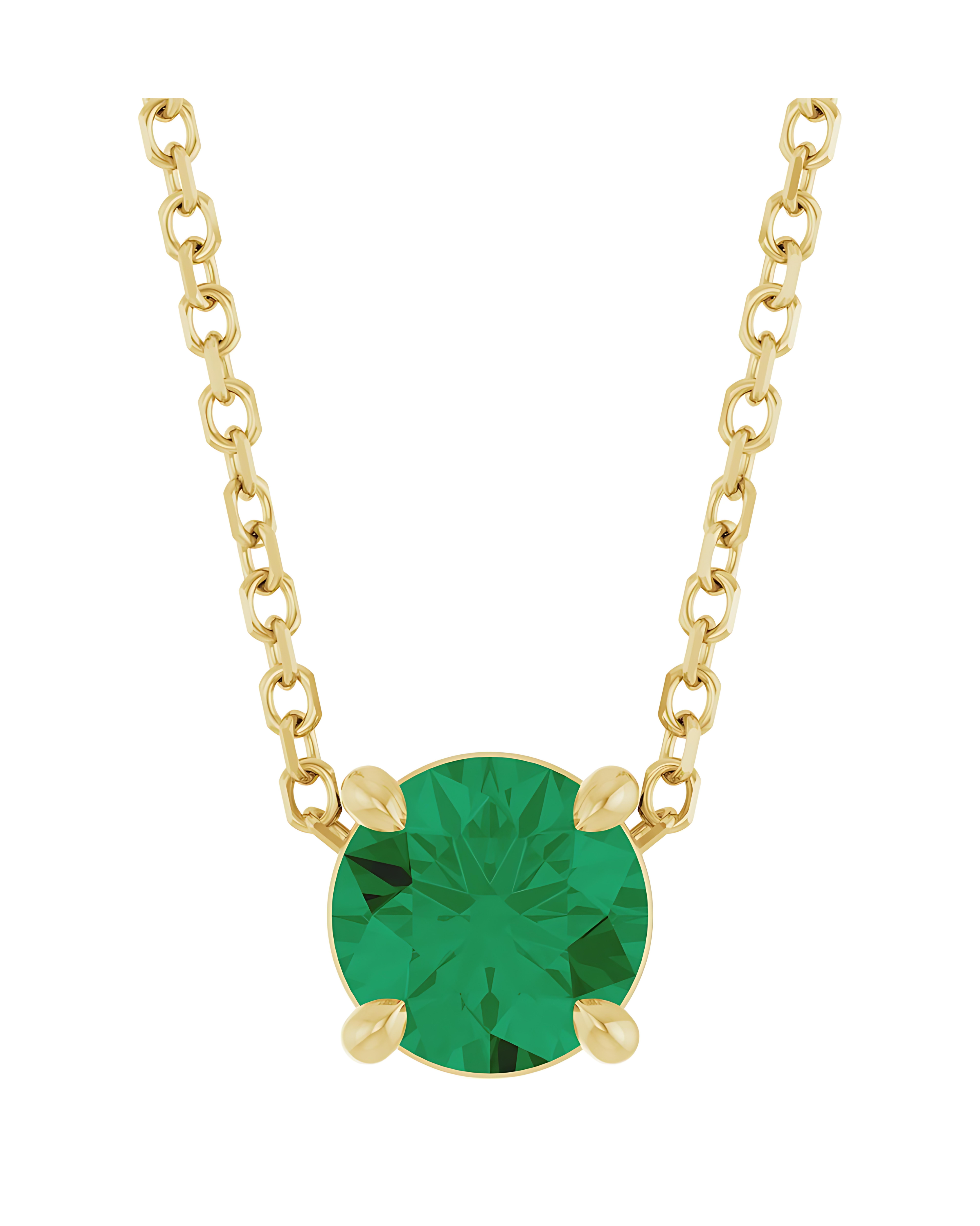 Solitaire Emerald Pendant