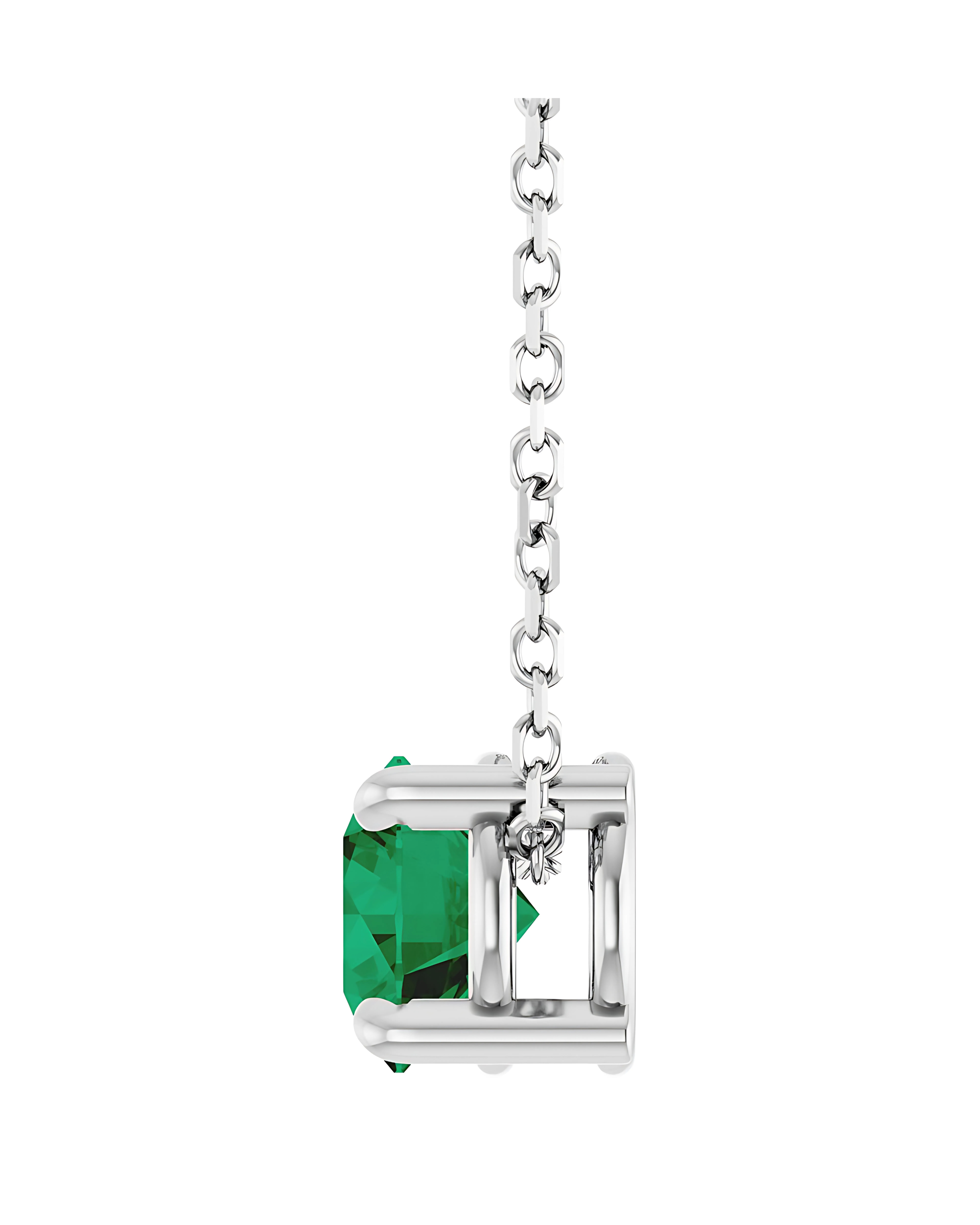 Solitaire Emerald Pendant