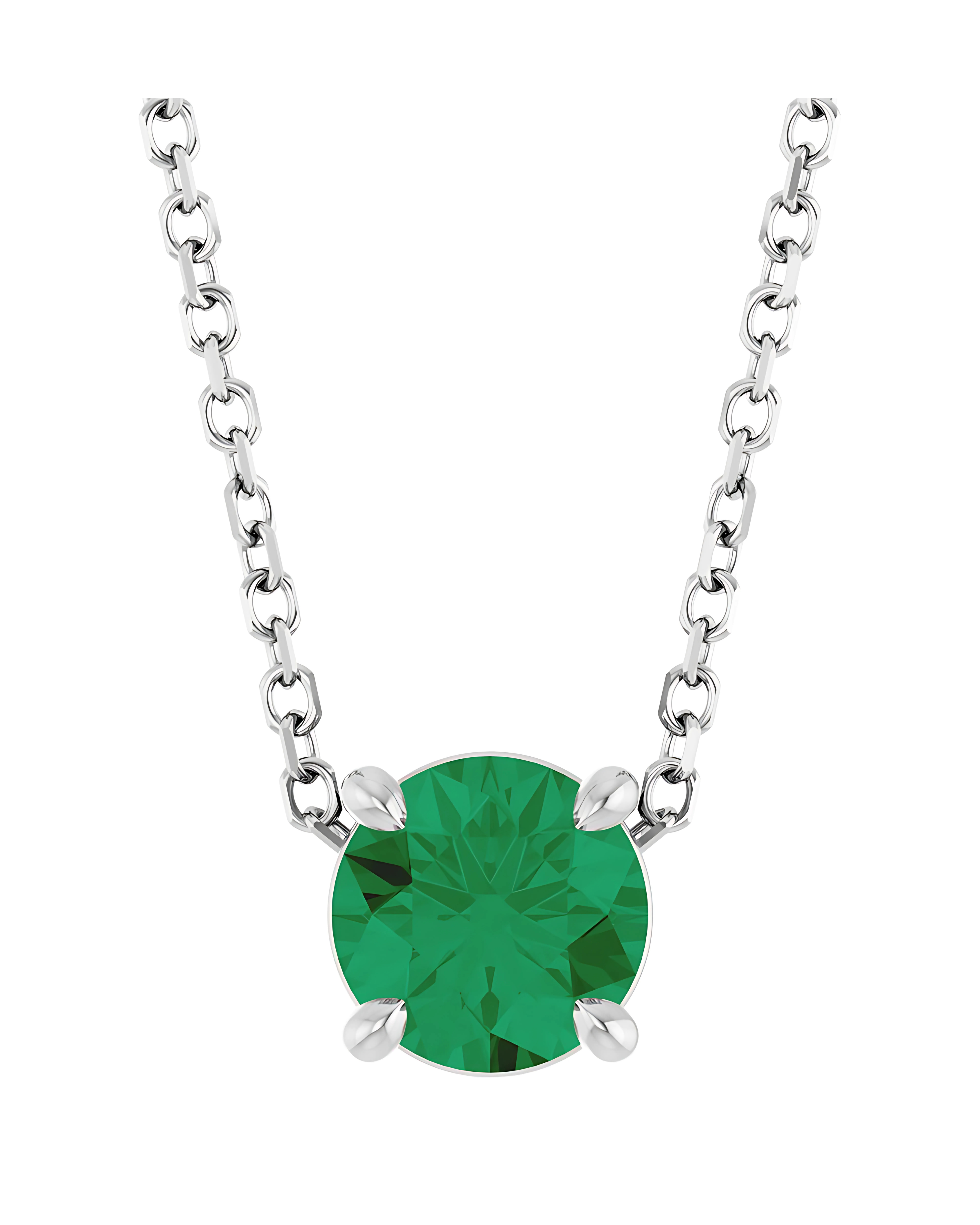 Solitaire Emerald Pendant