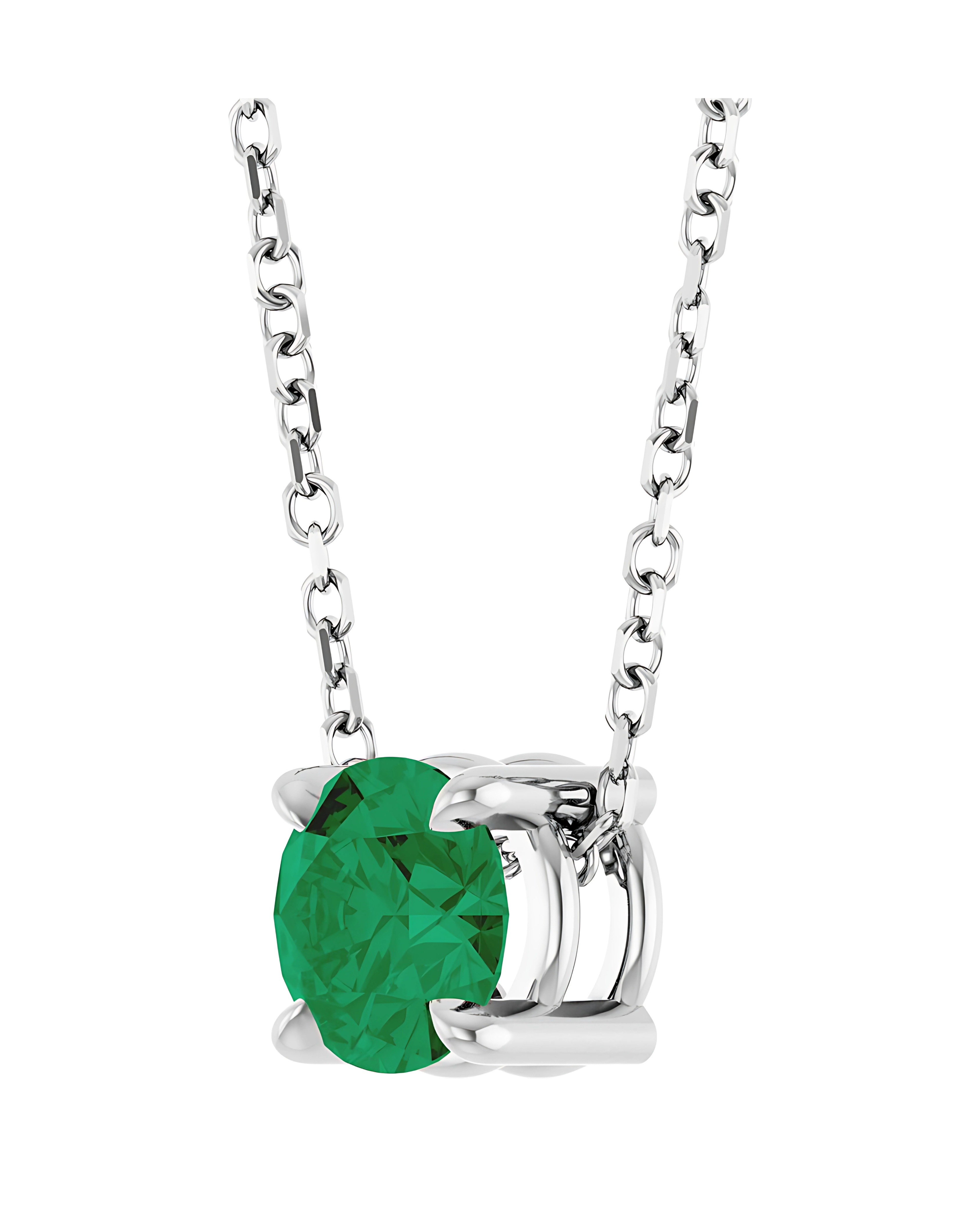 Solitaire Emerald Pendant