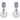 Tanzanite & Akoya Pearl Drop Earrings