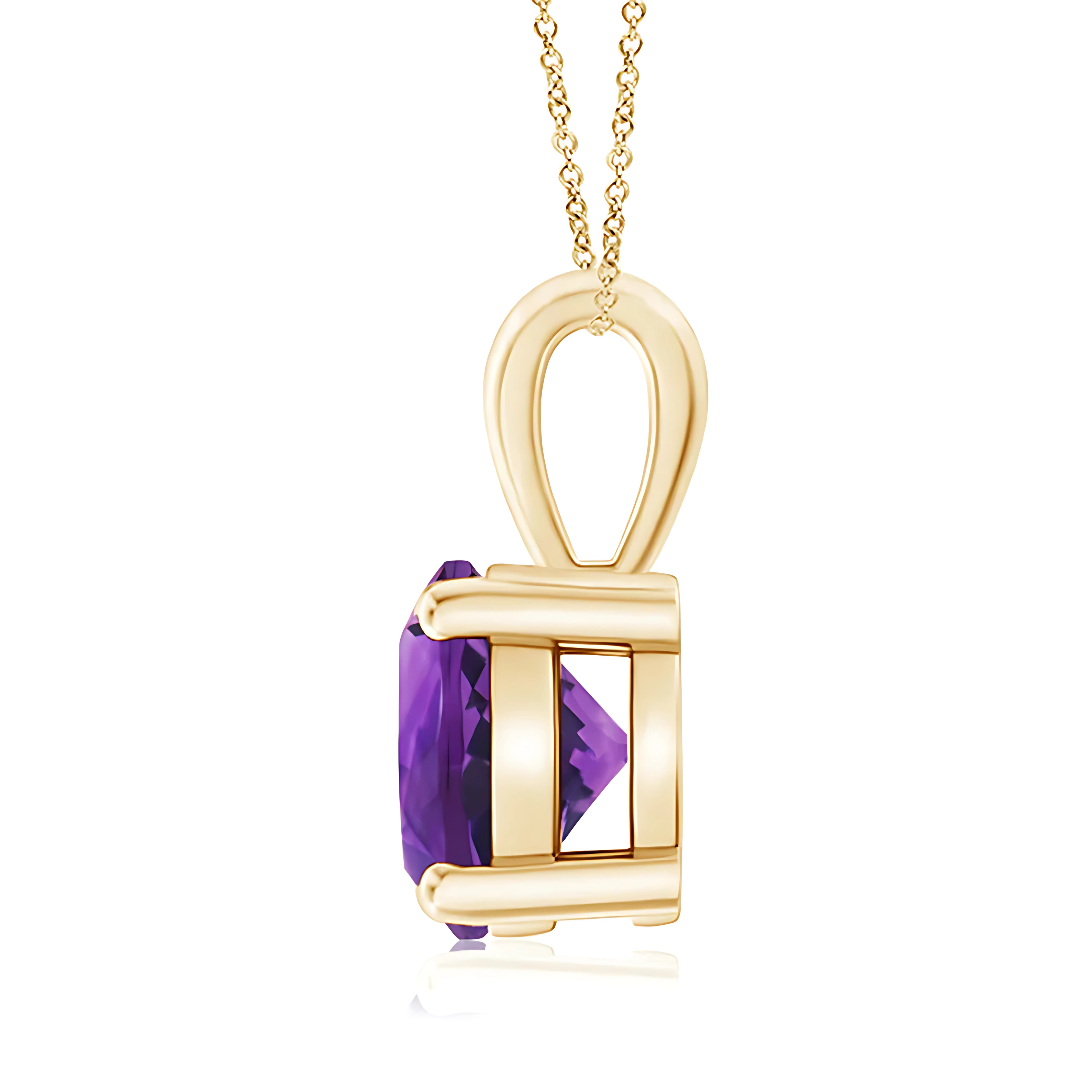 Amethyst Solitaire Pendant