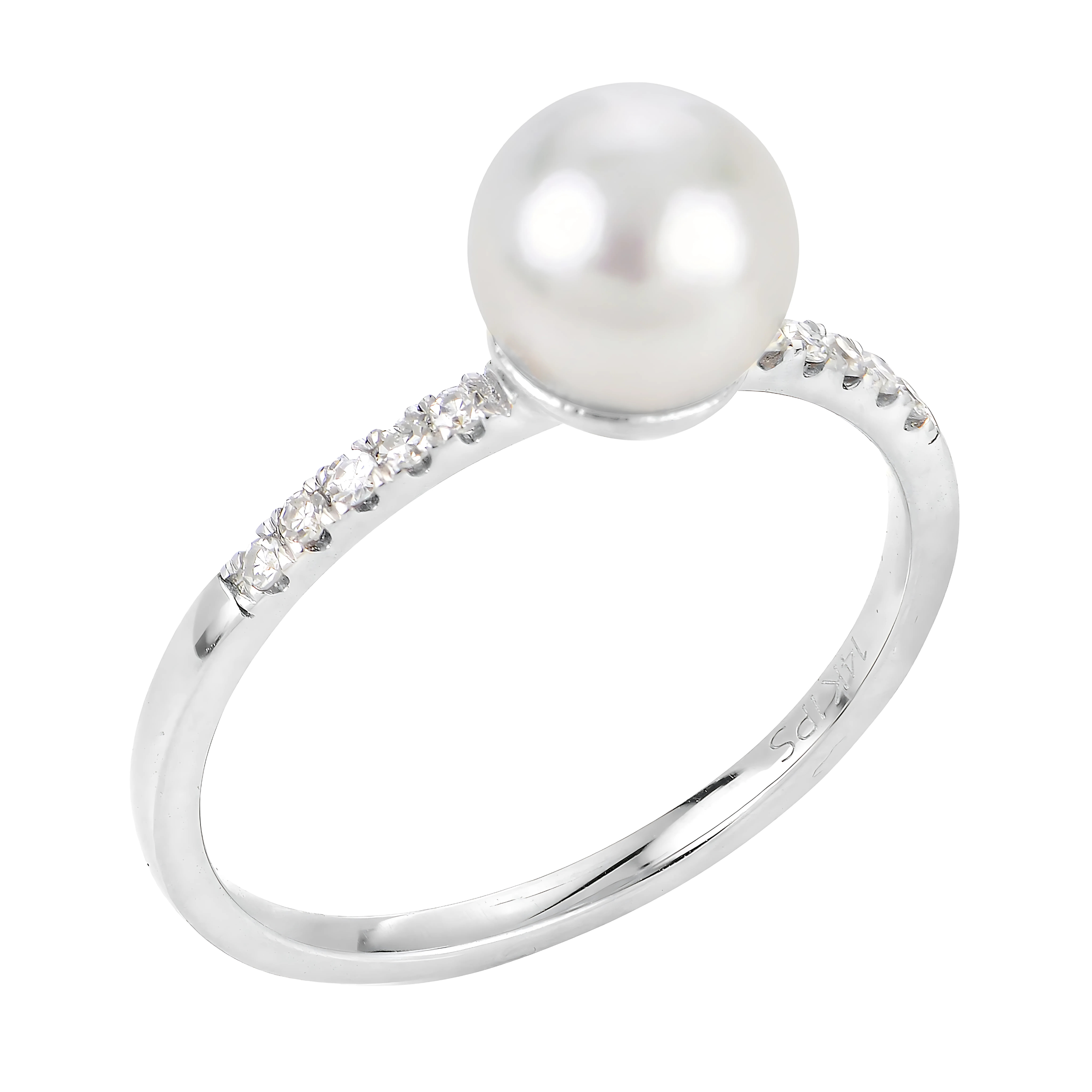 Akoya Pearl & Diamond Ring