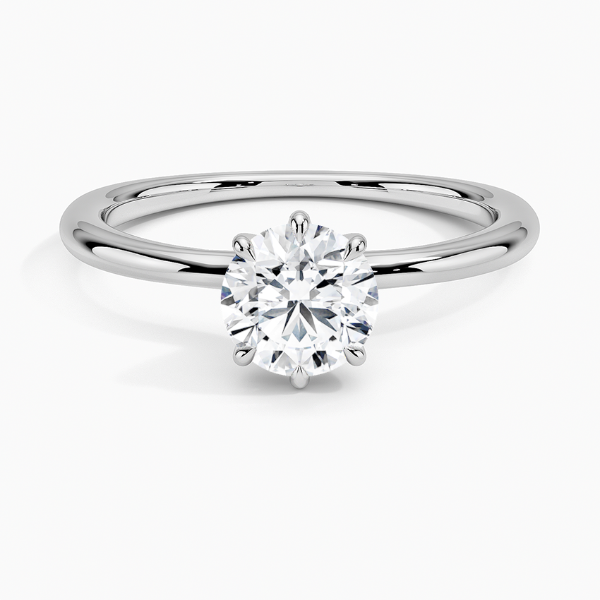 Lab Grown Round Diamond Solitaire Ring