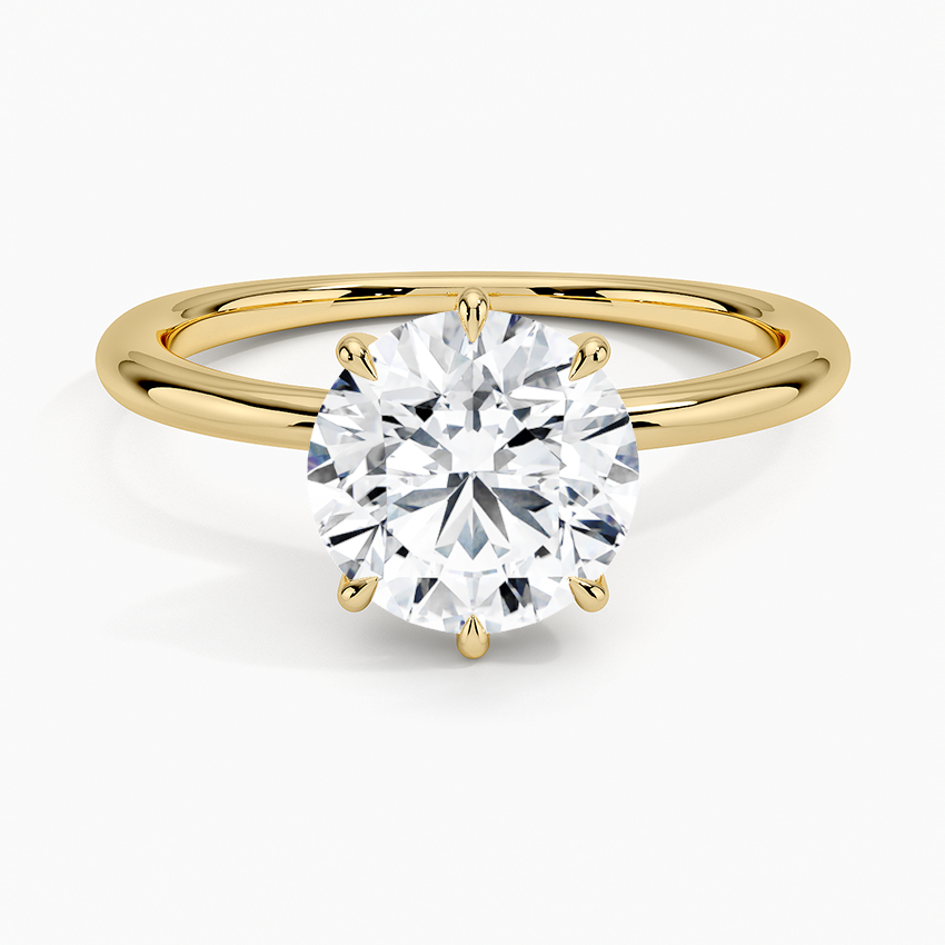 Lab Grown Round Diamond Solitaire Ring