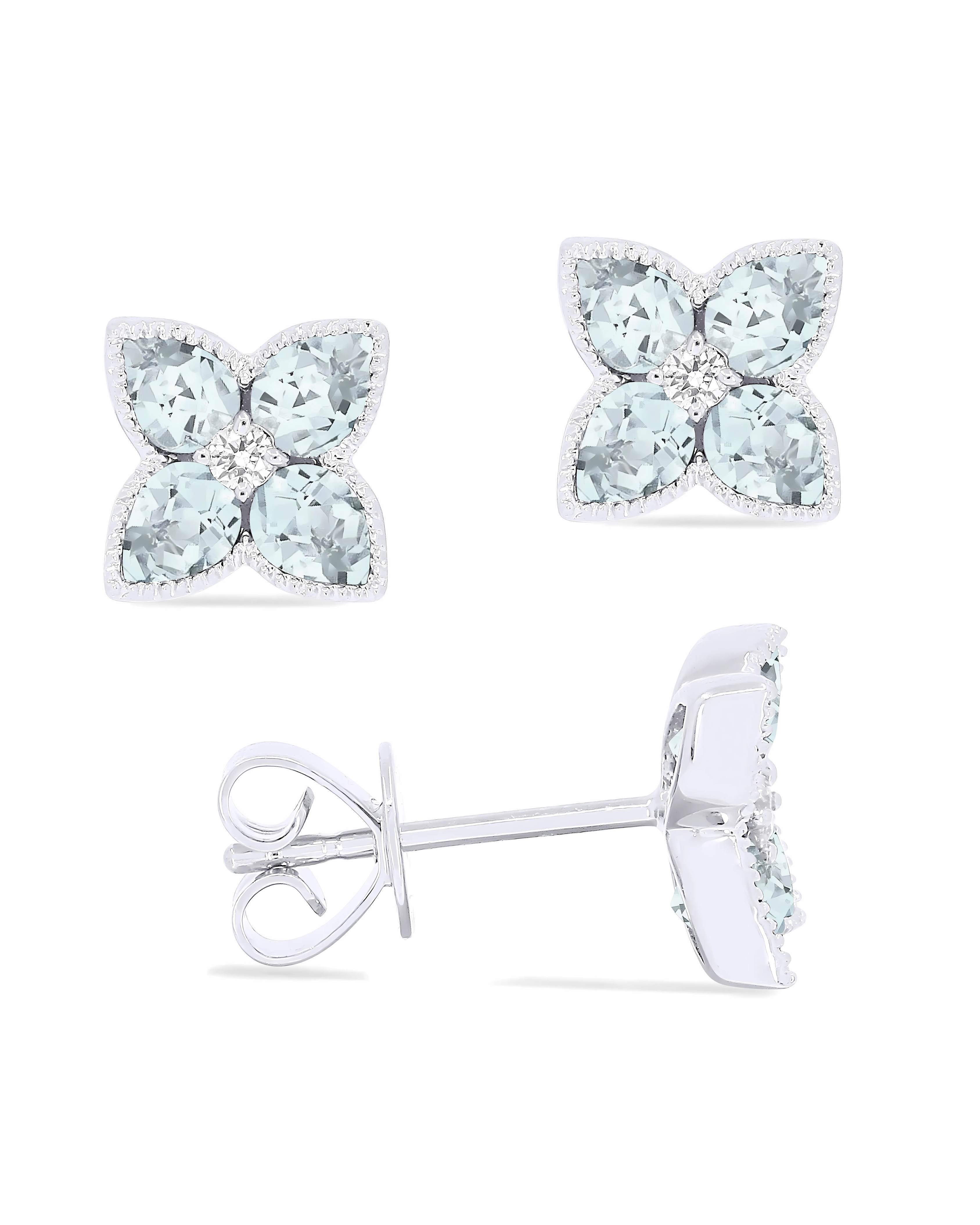 Aquamarine Stud Earrings