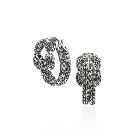 Love Knot Hoop Earring, Sterling Silver, 20MM