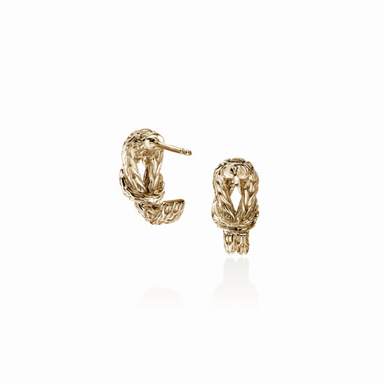 Love Knot Hoop Earring, Gold, 13MM