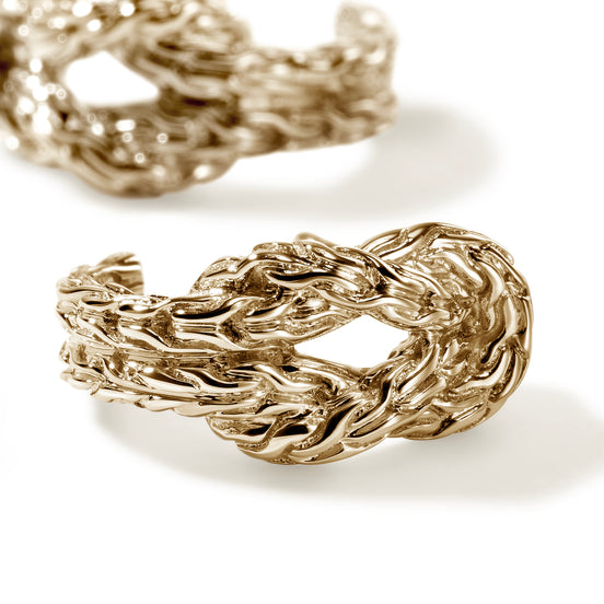 Love Knot Hoop Earring, Gold, 13MM