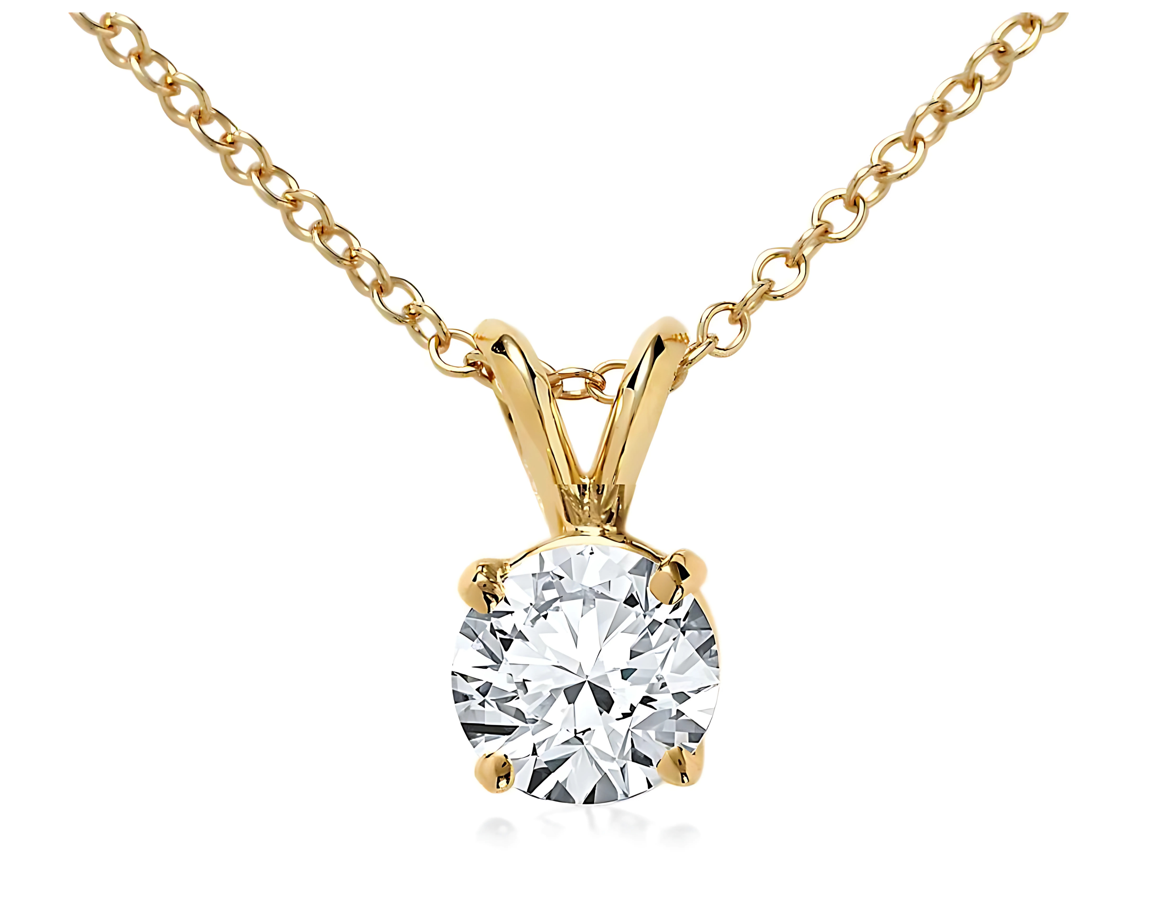 Round Diamond Solitaire Pendant