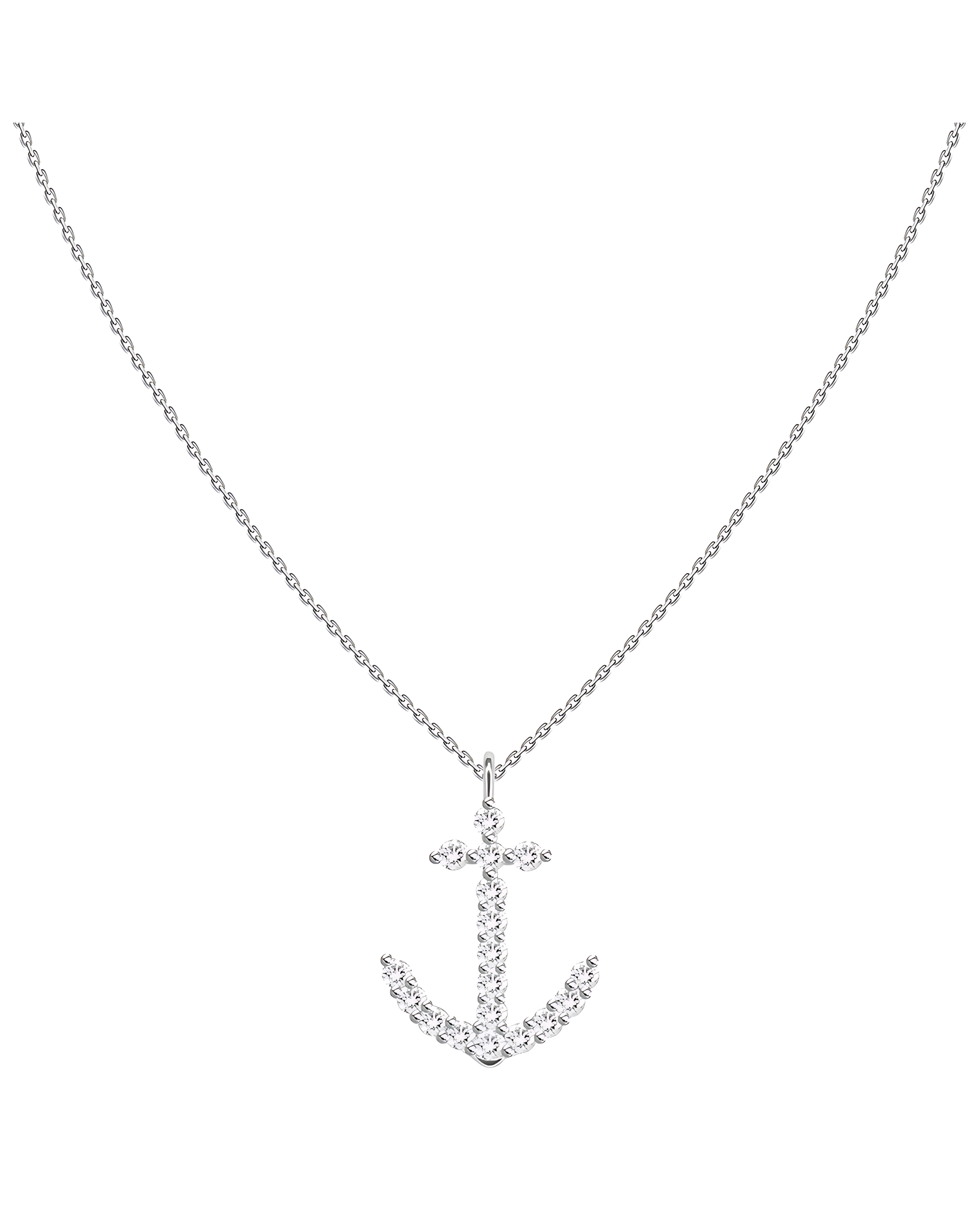 Diamond Anchor Pendant