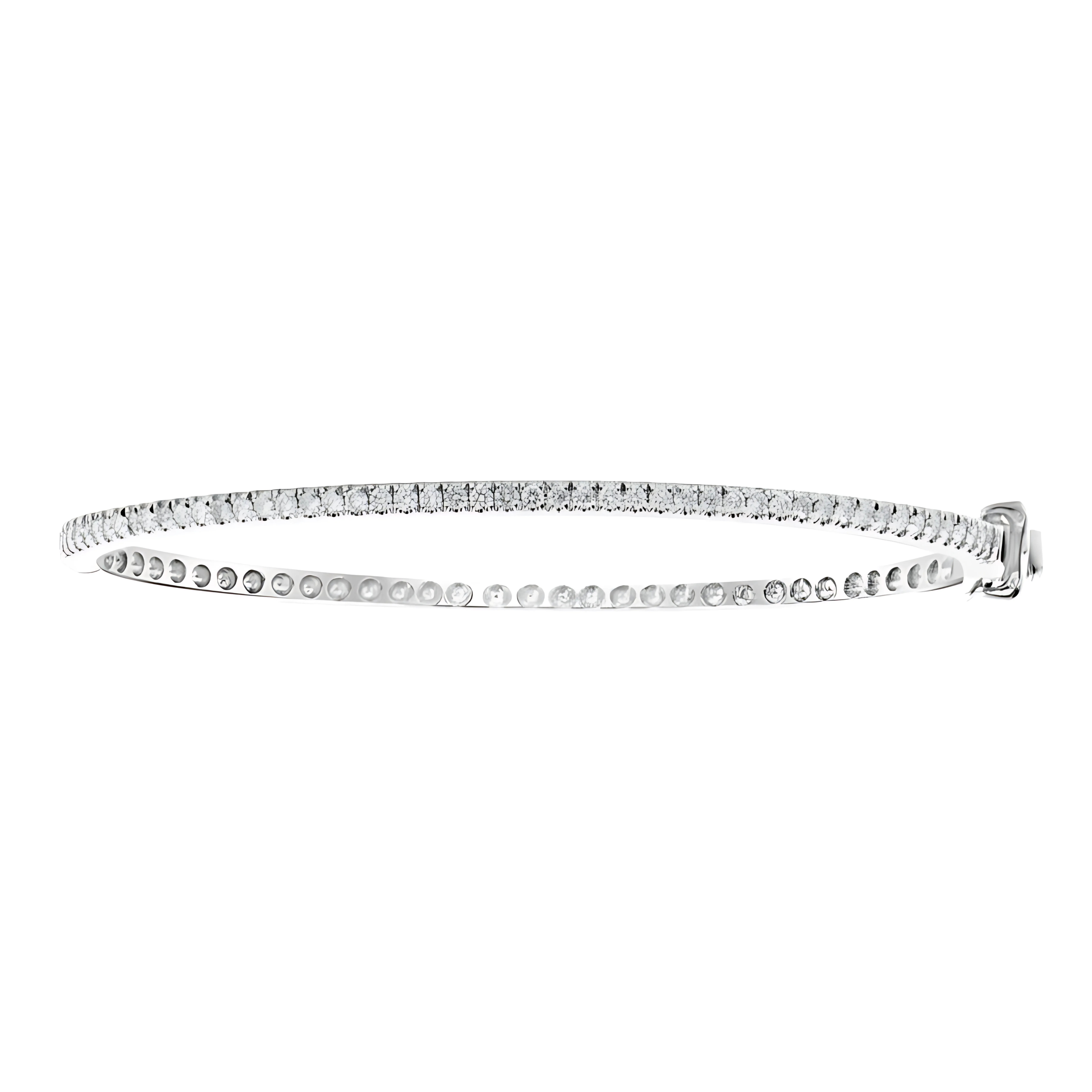 14 Karat .50ct Diamond Eternity Bangle Bracelet